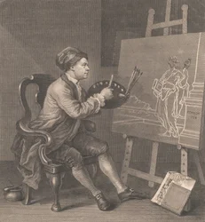Hogarth malt die komische Muse